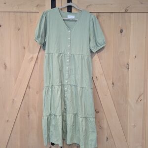 Tradlands Kindred Dress In Sage Green